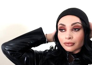 Brunette with large knockers riding dick and more