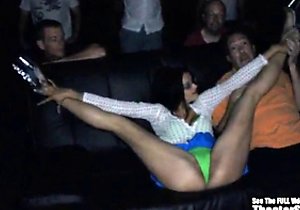 Dark-haired chick wants to fuck everyone she sees