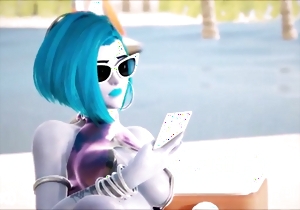 3D big-boobed goddess is getting fucked from behind